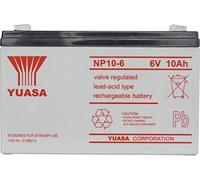 Yuasa NP10-6 NP10/6 Bleibatería Recargable 6V 10Ah Blei-Vlies (AGM) (B x H x T) 151 x 97.5 x 50mm Flachmacho 4.8