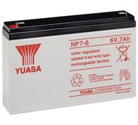 Yuasa NP7-6 - Batería recargable de plomo 6 V (187-4,8mm)