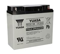 Yuasa REC22-12B Pb - Batería de plomo (12 V, 22 Ah, resistente a ciclos, M5, polo plano M5, duradera, sin mantenimiento, fiable, batería de repuesto)