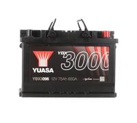 Yuasa YBX3096 Batería de coche SMF Starter recargable 12V 75Ah 650A - Automóvil de turismo