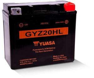YUASA YUASA SIN MANTENIMIENTO Batería YUASA con Acid Pack - GYZ20HL Batería AGM libre de mantenimiento