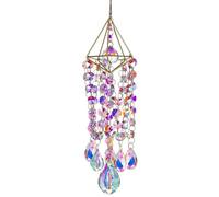 Yuattory Atrapasoles de Cristal para Colgar, Estilo Carillón de Viento, Atrapasoles para Jardín, Fabricante de Arcoíris, Atrapasoles Chapado en Hecho una Mano