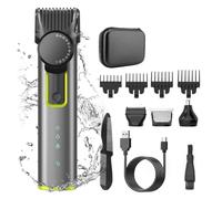 Yuattory - Cortacésped de pelo y cortapelos recargable sin para cortadora de barba ajustable con 4 peines de límite