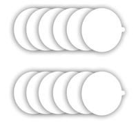 Yuattory - Discos de recarga para trampas de púas, tablas de pegamento de repuesto, paquete de 12, 7,1 pulgadas, adecuado para la mayoría de modelos de trampas para chips de cúpula pegajosa, fácil