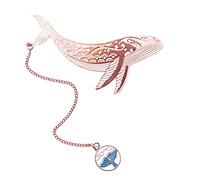 Yuattory MarcapáGinas de Ballena de Metal, Regalo de CumpleañOs para Lectores, Amantes de los Libros, RatóN de Biblioteca, MarcapáGinas de LatóN, Regalo de Navidad para el DíA de la Madre