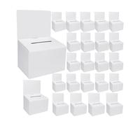 Yuattory Paquete de 24 Cajas de Cartón con Ranura, Cajas para Votación, Donaciones y Rifas, Material de Papel, Tamaño 15x15 cm