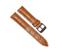 YUBAOLI watch straps,12/14/16/18/20/22/24mm Bamboo Grain Breathable Skin Friendly Cowhide Watch Strap with Installation Tools(Light Brown-Black,12mm)
