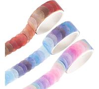 YUBBAEX Frutas Caramelo 9/16" Punto Washi Tape Set cinta adhesiva decorativa Washi Glitter Adhesivo de Cinta Decorativa 300 puntos de 3 rollos para DIY Crafts Scrapbooking (Cristal Caramelo)