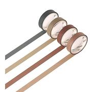YUBBAEX Juego de 4 Washi Tape, de color natural para manualidades, manualidades decorativas, regalos, álbumes de recortes, color natural Type 4