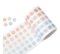 YUBBAEX Morandi - Adhesivos redondos de 5/16 pulgadas con 1250 puntos para agenda de viñetas, álbumes de recortes, 2 3/8 pulgadas x 10 pies (crema de naranja)