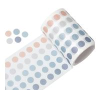 YUBBAEX Morandi - Adhesivos redondos de 5/16 pulgadas con 1250 puntos para planificador, álbumes de recortes, 2 3/8 pulgadas x 10 pies (soda de melocotón)