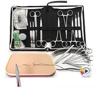 YUBDBFKAI Kit de disección,Kit suturas quirurgicas,Kit de sutura quirurgica para Practicar(20 Piezas),para Entrenamiento y práctica para Estudiantes