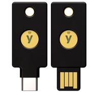 Yubico - Paquete de Llave de Seguridad NFC (USB-A y USB-C) - Compatibilidad básica - Autenticación multifactor (MFA) Llave de Seguridad y contraseña, conexión Mediante USB o NFC, Certificado FIDO