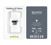 Yubico YubiKey 5C Nano FIPS 140-2 validado, multiprotocolo - FIDO2/WebAuthn (llave de paso encuadernada por hardware), FIDO U2F, Yubico OTP, Oath-TOTP, Oath-HOTP, tarjeta inteligente (PIV) y OpenPGP