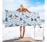 YUBVCF Blue Chinchillas And Moon - Toalla deportiva de microfibra de secado rápido, toallas absorbentes suaves para acampar