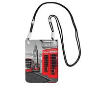 YUBVCF England UK Retro London - Funda cruzada para teléfono móvil, se adapta a todos los teléfonos celulares, uso para correr, caminar, ciclismo, Black, Talla única