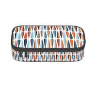 YUBVCF Estuche organizador moderno retro de mediados de siglo con formas de gota, bonito estuche organizador para estudiantes, niños y niñas, gran capacidad, multiranura, duradero, Black, Talla única