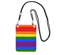 YUBVCF Funda cruzada para teléfono con estampado de arco iris, se adapta a todos los teléfonos celulares, uso para correr, caminar, andar en bicicleta, Black, Talla única