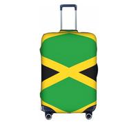 YUBVCF Funda de equipaje grande con estampado de bandera de Jamaica, fundas de maleta, protector elástico a prueba de polvo para equipaje de 18 a 32 pulgadas, White, L