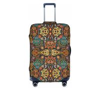 YUBVCF Funda de equipaje grande con estampado de calaveras de azúcar coloridas, fundas de maleta, protector elástico a prueba de polvo para equipaje de 18 a 32 pulgadas, White, XL