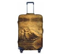 YUBVCF Funda de equipaje grande con estampado de piratas marineros, fundas para maleta, protector elástico a prueba de polvo para equipaje de 18 a 32 pulgadas, White, XL