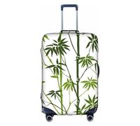 YUBVCF Funda de equipaje grande con estampado de plantas tropicales de bambú verde, fundas de maleta, protector elástico a prueba de polvo para equipaje de 18 a 32 pulgadas, White, XL