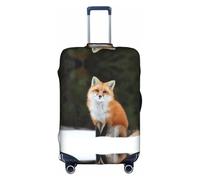 YUBVCF Funny Fox - Funda grande para equipaje, fundas para maleta, protector elástico a prueba de polvo para equipaje de 18 a 32 pulgadas, White, M
