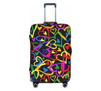 YUBVCF Gay Pride - Funda de equipaje grande con estampado de arco iris, fundas para maleta, protector elástico a prueba de polvo para equipaje de 18 a 32 pulgadas, White, L