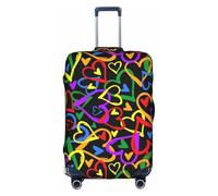YUBVCF Gay Pride - Funda de equipaje grande con estampado de arco iris, fundas para maleta, protector elástico a prueba de polvo para equipaje de 18 a 32 pulgadas, White, L