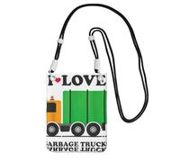 YUBVCF I Love Garbage Trucks - Funda cruzada para teléfono móvil, se adapta a todos los teléfonos celulares, uso para correr, caminar, ciclismo, Black, Talla única
