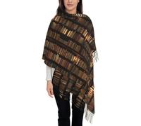 YUBVCF Library - Bufanda con flecos para mujer, diseño de biblioteca, 197 x 71,9 cm, bufanda ligera para otoño e invierno, gruesa