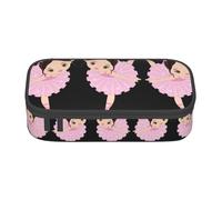 YUBVCF Little Ballerina Dancing Girl - Estuche organizador para estudiantes, niños y niñas, gran capacidad, multiranura, duradero, estuche para bolígrafos, Black, Talla única, Organizador de bolsas