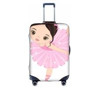 YUBVCF Little Ballerina Dancing Girl - Funda de equipaje grande con estampado de niña bailarina, fundas para maleta, protector elástico a prueba de polvo para equipaje de 18 a 32 pulgadas, White, XL
