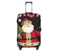 YUBVCF Merry Christmas 1 - Funda de equipaje grande con estampado de Navidad, fundas para maleta, protector elástico a prueba de polvo para equipaje de 18 a 32 pulgadas, White, L