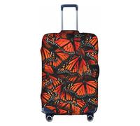 YUBVCF Monarch Butterflies - Funda de equipaje grande impresa, fundas de maleta, protector elástico a prueba de polvo para equipaje de 18 a 32 pulgadas, White, S