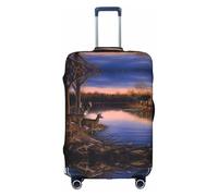 YUBVCF Nature Wild Animal Deers - Funda de equipaje grande con estampado de ciervos, fundas de maleta, protector elástico a prueba de polvo para equipaje de 18 a 32 pulgadas, White, S