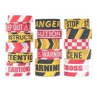YUBX 16 Rollos Línea de precaución Washi Tape Set cinta adhesiva decorativa Washi Glitter Adhesivo de Cinta Decorativa para arte, manualidades, diario, cepilladora