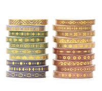 YUBX 20 rollos Flaco Washi Tape Set cinta adhesiva decorativa Washi Glitter Adhesivo 5MM De ancho (Four Seasons)
