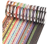 YUBX 26 rollo Flaco Oro Washi Tape Set cinta adhesiva decorativa Washi Glitter Adhesivo 3MM/5MM De ancho (Skinny 26)