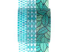 YUBX 3 Rollos Washi Tape Set Cinta Adhesiva Decorativa Masking Tape Constelación para Bullet Journal, Diy Crafts Scrapbooking, Manualidades, Regalos Envoltura (jardín esmeraldo)