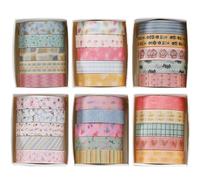 YUBX 30 rollos Flaco Washi Tape Set cinta adhesiva decorativa Washi Glitter Adhesivo 10MM De ancho (kawaii uno)