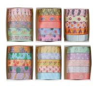 YUBX 30 rollos Flaco Washi Tape Set cinta adhesiva decorativa Washi Glitter Adhesivo 10MM De ancho (Sweet Two)