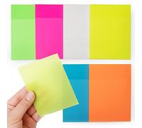 YUBX 300 Piezas Notas Adhesivas Transparentes, Notas Adhesivas, Juego de 6 blocs Removibles Translúcidas para recordatorios, planificadores, mensajes (95 x 70 mm)