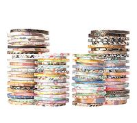 YUBX Extra Delgado Washi Tape Set Patrones aleatorios 80 rollos+ Lámina de oro Súper Flaco cinta adhesiva decorativa Washi Glitter Adhesivo de Cinta Decorativa para DIY Crafts Scrapbooking