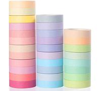 YUBX Flaco Washi Tape Set Masking Tape cinta adhesiva decorativa Washi Glitter Adhesivo 10MM De ancho 30 Rollo (Macaron)