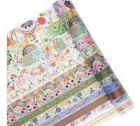 YUBX Oro 15 rollos Washi Tape Set cinta adhesiva decorativa Washi Glitter Adhesivo de Cinta Decorativa para DIY Crafts Scrapbooking (Splendid Embroidery)