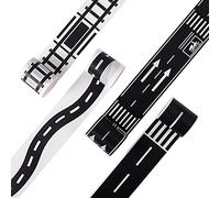 YUBX Road Railway Washi Tape Set 4 rollos Cinta Adhesiva Papel Decorativo Masking Tape para manualidades, bullet diarios, planificadores, scrapbooking, embalaje (50 mm x 5 m)