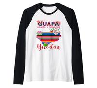 Yucatán México Souvenir Mexicana Guapa Bonita Chingona Camiseta Manga Raglan
