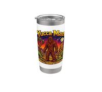 Yucca Man, desierto de Mojave, leyenda de Bigfoot Vaso térmico de acero inoxidable de doble pared