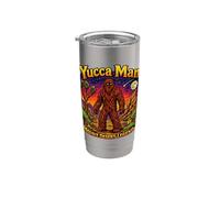Yucca Man, desierto de Mojave, leyenda de Bigfoot Vaso térmico de acero inoxidable de doble pared